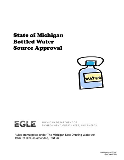 bottled water testing michigan|michigan bottled water permit.